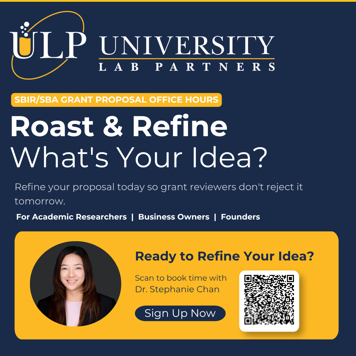 Proof Your Proposal| What's Your Idea? Grant Proposal Office Hours for Life Sciences, MedTech and BioTech